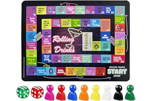 Momo & Lychee Board Games for Adults Party, Larger Fun Leather Mat Adult Games for Game Night, Bachelorette Party Twister Games for Girls Night Family Play, Age 21+, 2-8 Players