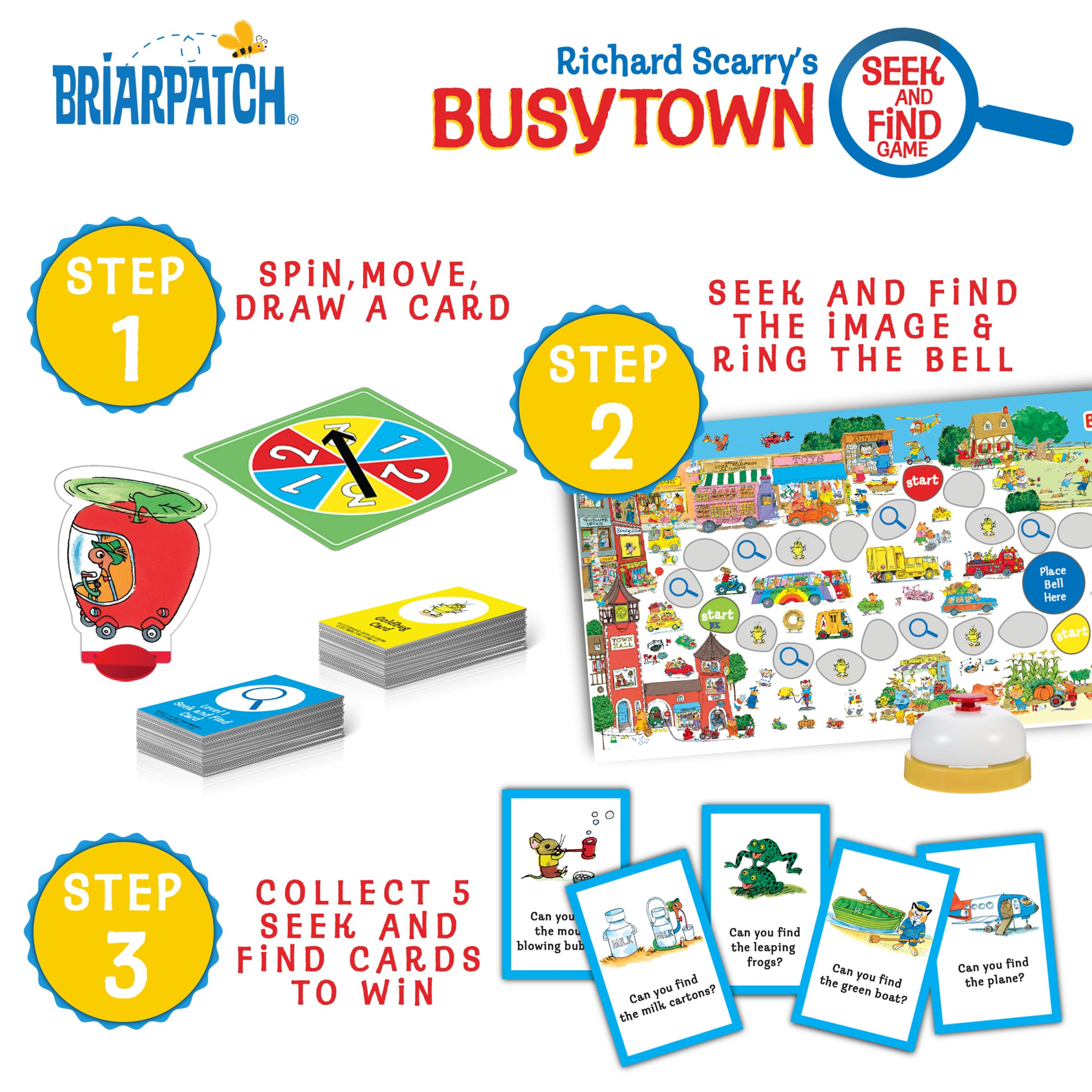Briarpatch, Richard Scarry's Busytown Seek and Find Game, Based on Early Reader Books for Preschool, Kindergarten and 1st Grade