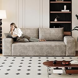 3 Seater Couch for Living Room, 71.3 INCH Fluffy