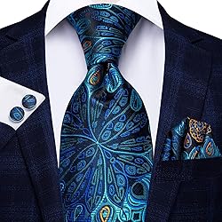 Hi-Tie 3 Pcs Gift Box Mens Tie Set Necktie with