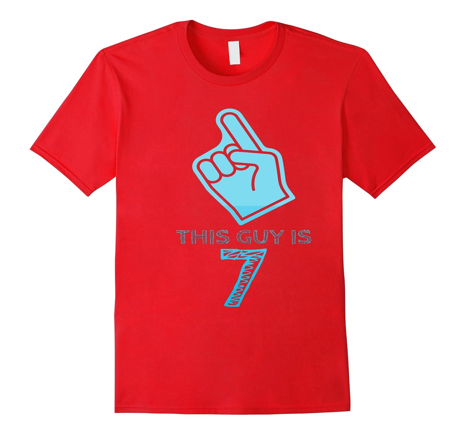 This Guy Is 7 Year Old 7th Birthday Boys Gift Dude T-Shirt-ANZ