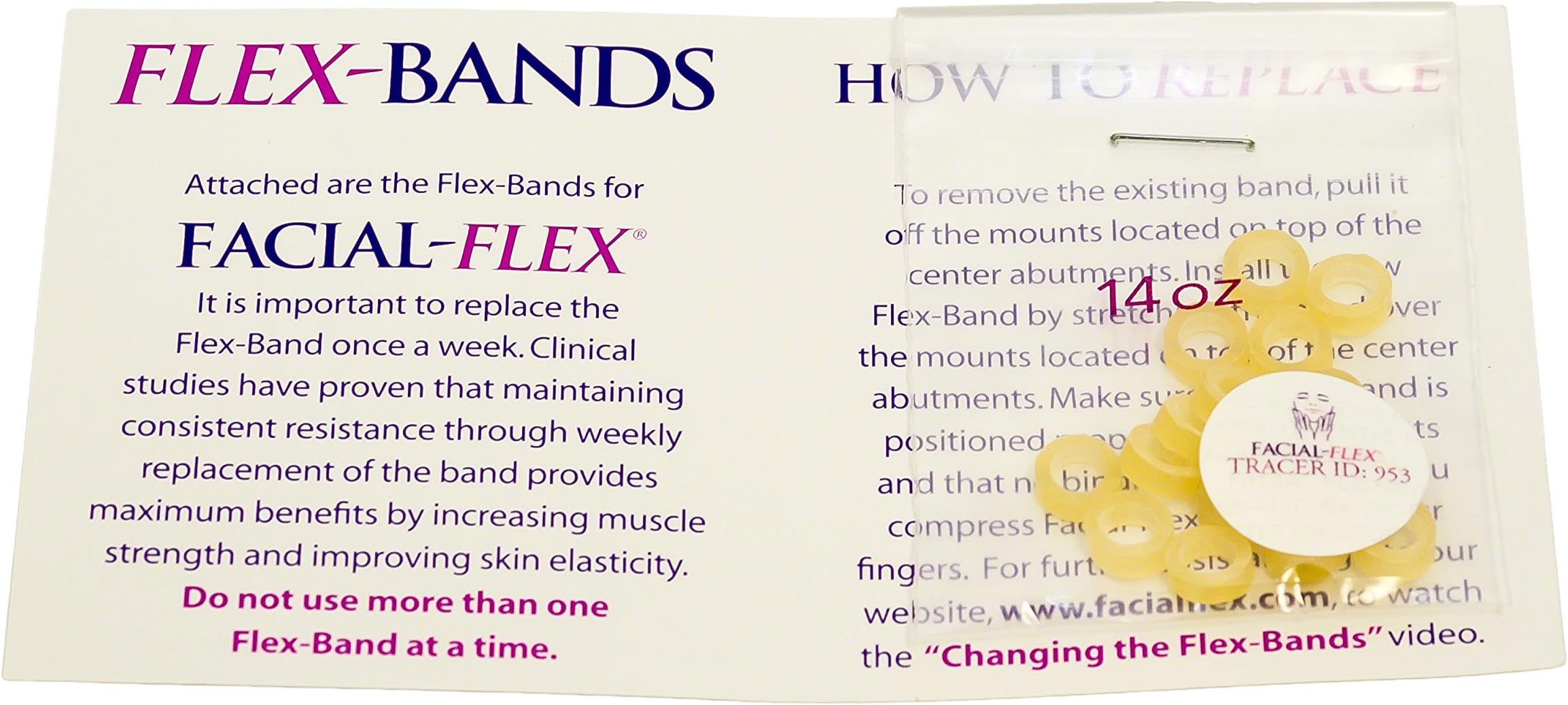 Facial-Flex Ultra Replacement Flex Bands (14 oz)