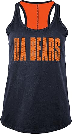 Amazon Com 5th Ocean Nfl Chicago Bears Women S Baby Jersey Racer Back Tank Top With Contrasting Colors Large Navy Clothing