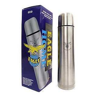 Eagle Home Stainless Steel ECO FLIP LID Vacuum Flask, 1000 ml, Silver