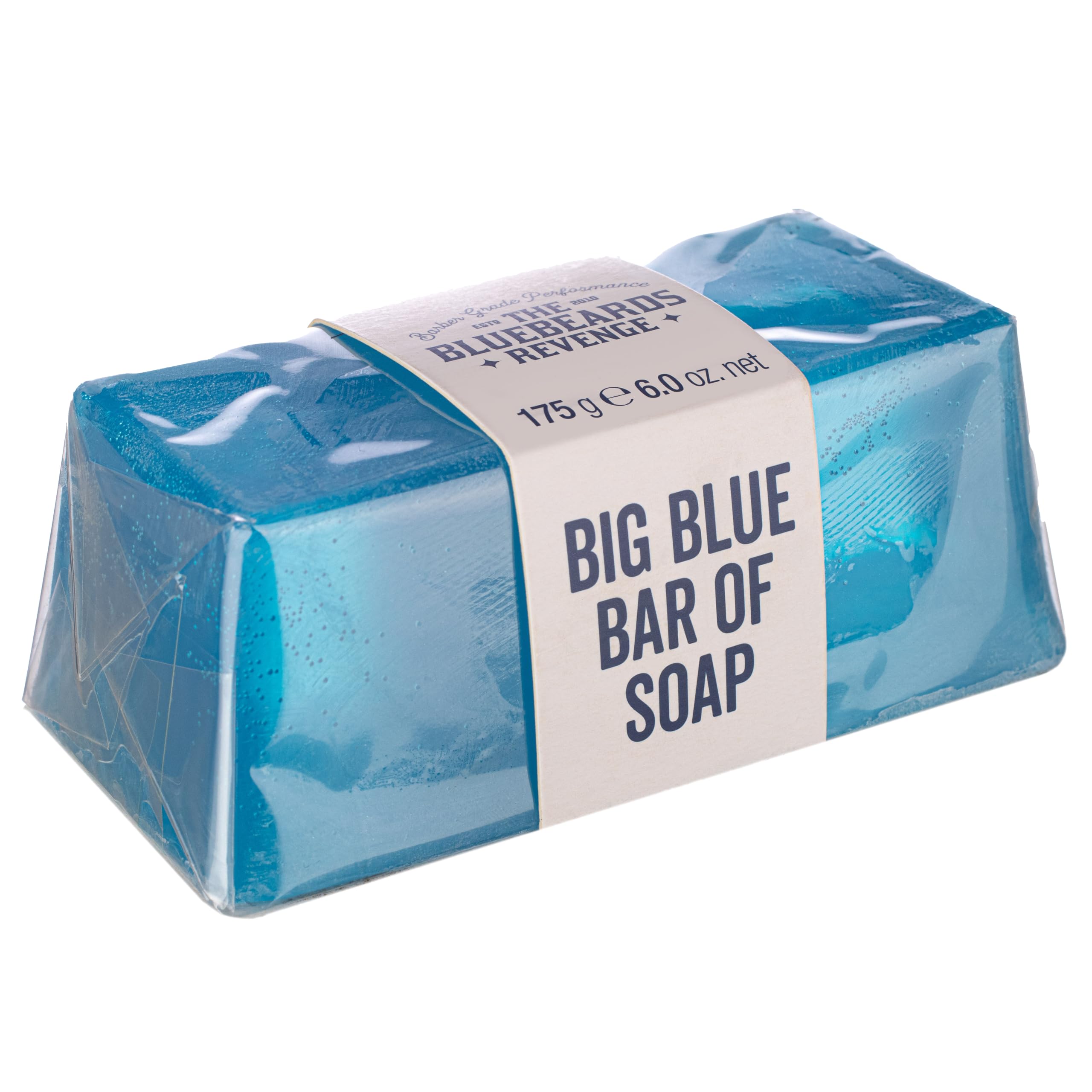 The Bluebeards Revenge, Big Blue Hand And Body Soap Bar For Men, Vegan Friendly And Low Waste Soap Bar, 175g