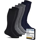Pembrook Light Cotton Compression Socks for Men & Women - 3 Pairs | 8-15 mmHg Light Compression Socks for Men, Comfort and Support
