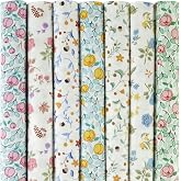 levylisa 7pcs Fat Quarter Fabric Bundles 100% Cotton 18 x 22''(46cm x 56cm) Quilting Cotton Craft Fabric Pre-Cut Squares Sheets for Patchwork Sewing Quilting Crafting (Blue)