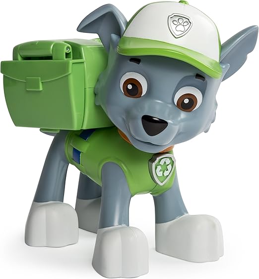 Rocky Paw Patrol : La Pat'patrouille Paw Patrol - Jumbo Action Pup - Rocky - Figurine Action 15 cm de la Pat