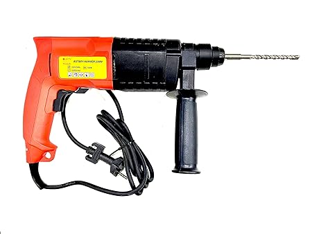 JON BHANDARI Reversible Rotary Hammer Drill Machine 20mm 500W 850RPM with 3 SDS Drill Bit, 2 Carbon & SDS Adapter Heavy Duty