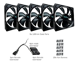 APEVIA CF512S-BK 120mm 4pin & 3pin Black Silent