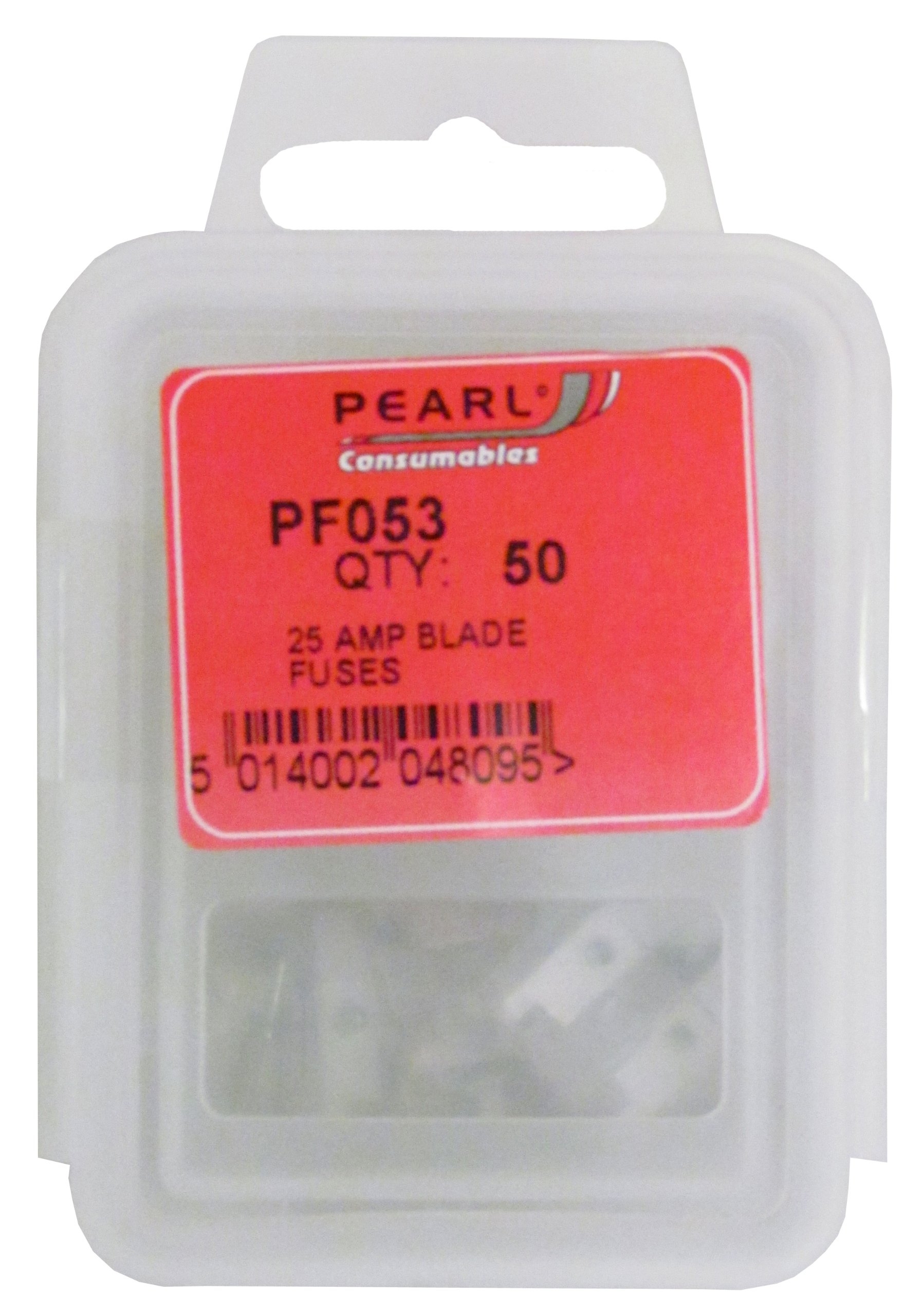 Pearl PF053 25A Blade Fuses (Pack of 50)