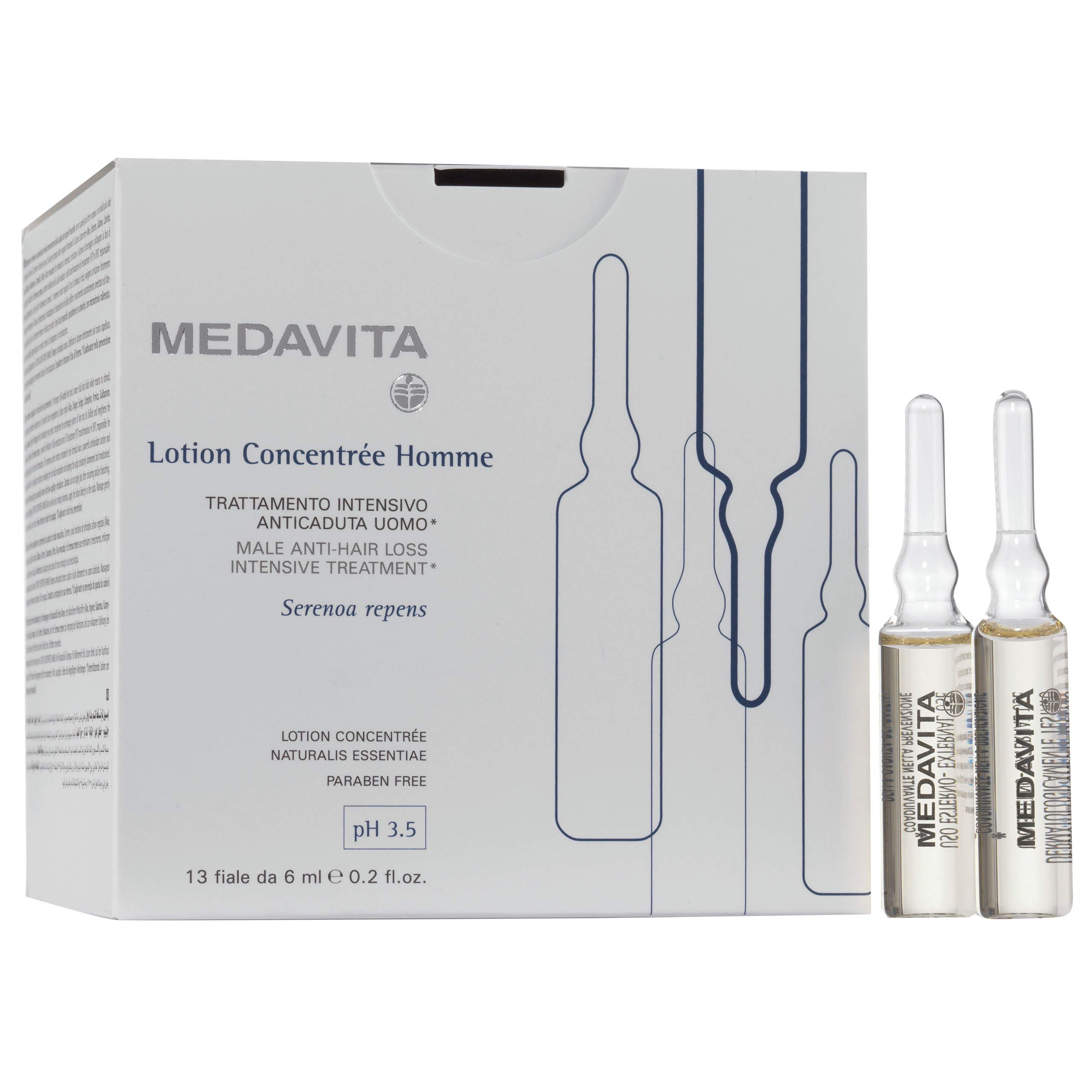 Medavita - Lotion - Male Anti-Hair Loss intensive treatment pH 3.5-13 x 6ml