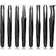 8 Pcs Venus Fly Trap Feeding Tweezers, Carnivorous Plant Feeding Tongs Straight and Curved Food Tongs for Flytraps Pitcher Plants Butterwort Reptile Feeding (4.6Inch)