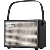 Acoustic/Electric Guitar Amplifier, 15 Watt Portable Bluetooth Amp for Guitar Acoustic/Electric with Reverb Effect, 2 Band EQ,Black