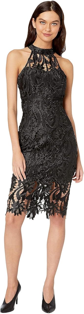 bardot isa lace halter dress
