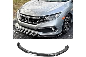 NEESPOC Front Bumper Lip Splitter Spoiler Fit for Honda Civic LX/Sport/EX/Si/Touring 2016-2021 Hatchback/Coupe/Sedan, 4pcs Accessories Air Chin Body Kit (Gloss Black)