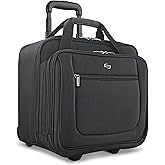 Solo New York Rolling Case with Wheels - Roller Laptop Bag, Wheeled Briefcase for Women & Men, Carry On Size for Travel, Fits 17.3" Computer - Bryant, Black
