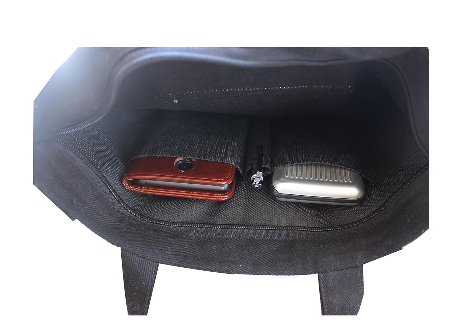 ryan overseas women's cotton black tote bag