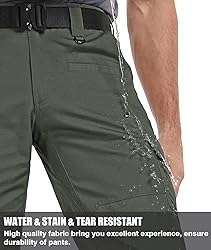 Zoofly Cargo Work Pants for Men Elastic Waist