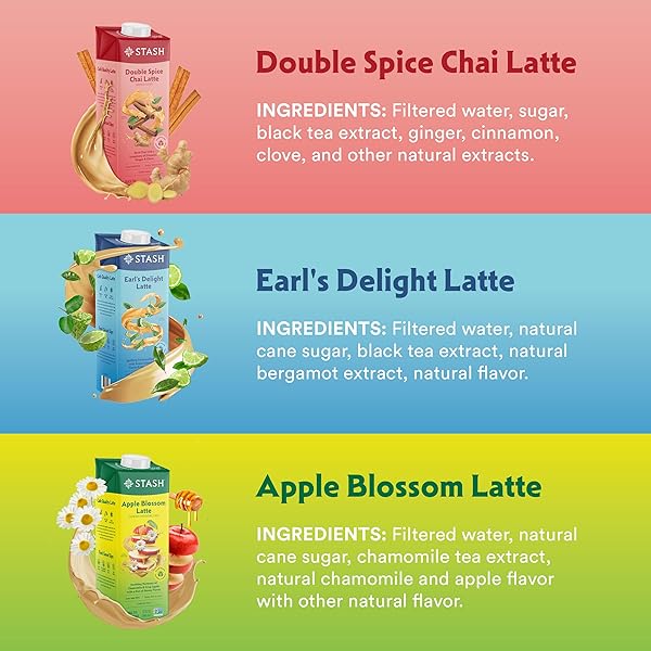 STASH EARL’S DELIGHT LATTE – DAIRY FREE PLANT BASED BLACK TEA CONCENTRATE – CAFFEINATED – 32 FL OZ, 5 SERVINGS