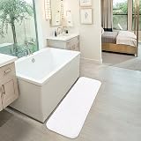 Non Slip Bath Mat Extra Large 50x178cm White Microfiber view 6
