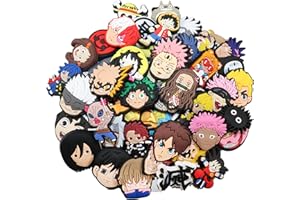 Melgoranmi 50pcs Pack Anime Shoe Charms PVC Different unisex-adult for Decoration party favors