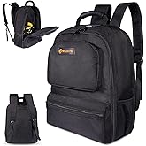 WILAXI PRO Heavy Duty Tool Bag Backpack 1680D Waterproof Oxford Fabric with Non-Slip Silicone Base, Multi-Pocket Tool Storage Organizer for Comfortable All-Day Use in Various Worksite Environments