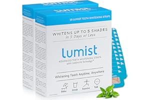 Lumist Advanced Teeth Whitening Strips – Pack of 20 (10 Treatments) - 5 Shades Brighter in 5 Days - Mint Flavored with Enamel Safe Comfort Fit Technology - Teeth Whitening Kit for Sensitive Teeth