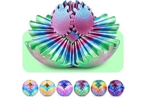 OLEE ODEE Gear Ball Fidget Toys for Kids Adults 3D Printed Stress Relief Gearsphere for Anxiety Office Desk Christmas Stoking Stuffers Easter Basket Fillers Birthday Gifts (Ocean Bloom,3.3 Inch)