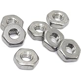 8-32 Hex Nut, Coarse Thread Hexagon Nut,18-8 Stainless Steel Hex Nut, Silver Tone,（100 Pcs）