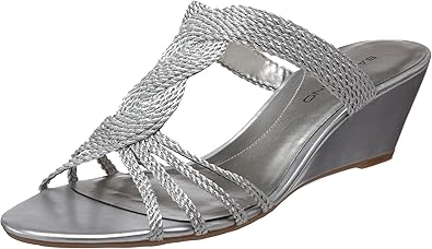 bandolino silver wedge sandals