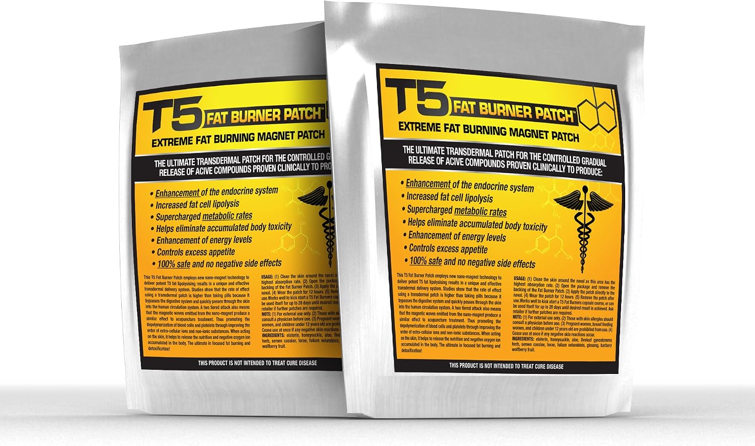 T5 Weight Loss Patches : Metabolism Boost, Appetite Suppressant & Detox -Transdermal Slimming Patch UK (1 Month Supply)