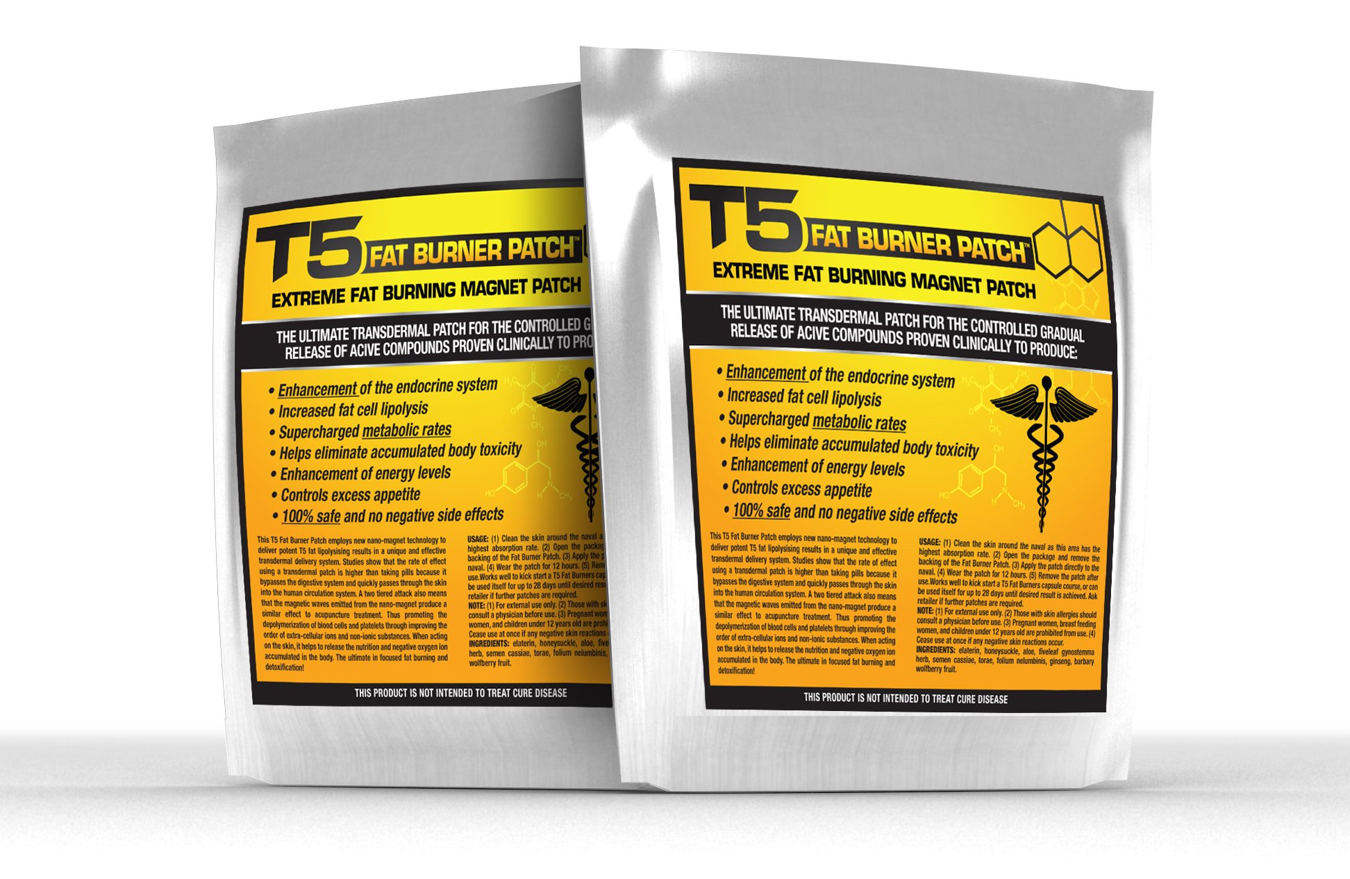 T5 Weight Loss Patches : Metabolism Boost, Appetite Suppressant & Detox -Transdermal Slimming Patch UK (1 Month Supply)