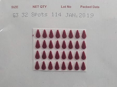 Eyetex Pallavi G3 Maroon bindis(pack of 10 flaps)
