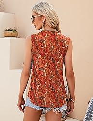 KTILG Womens Summer Top Fashion Sleeveless Shirt