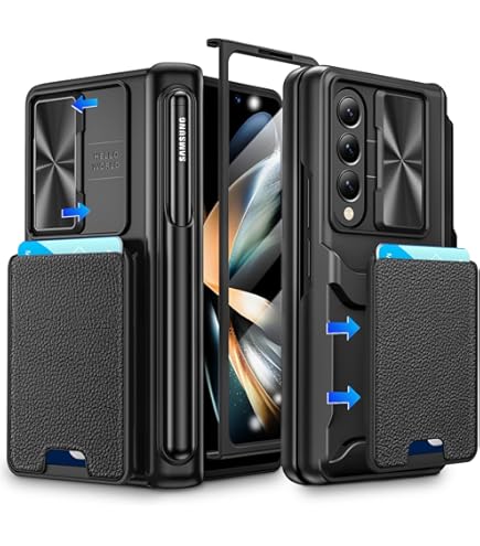 Amazon.com: Samsung Galaxy Z Fold4 Official Leather Cover Black