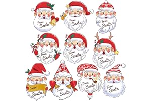 DECYOOL 60 Pcs from Santa Tag Stickers Christmas Gift Name Labels for Holiday Festive Gift Wrapping Party Favors