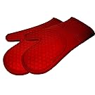 Kitchen Elements Ultra-Flex Red Silicone Kitchen Cooking Mitt, 1 Pair
