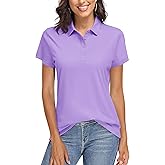 TACVASEN Women's Golf Polo Shirts Short Sleeve UPF 50+ Sun Protection Golf Shirts for Women Quick Dry Collared Polos