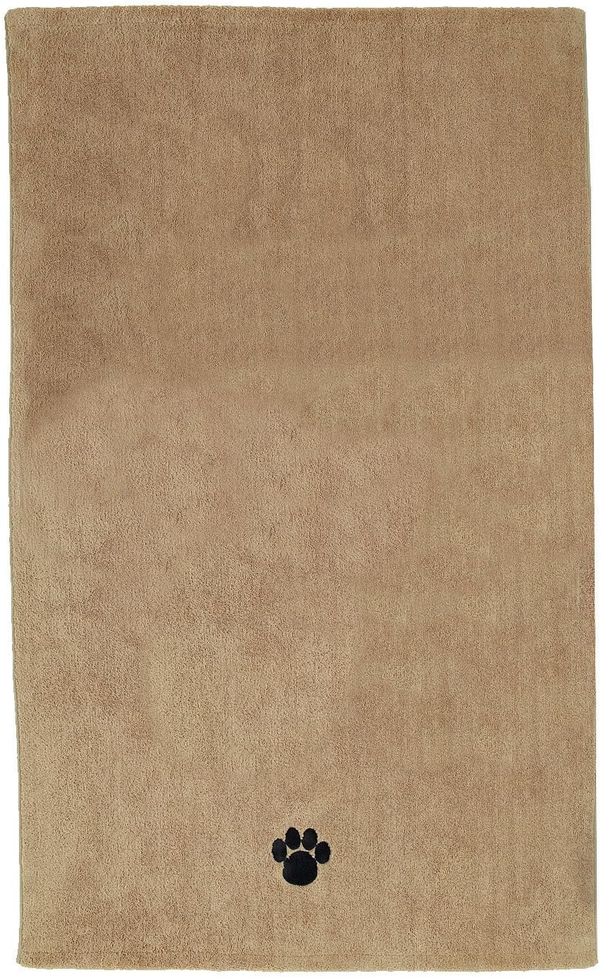 Bone Dry Embroidered Pet Towel, 44 x 27.5", Gray : Pet Supplies