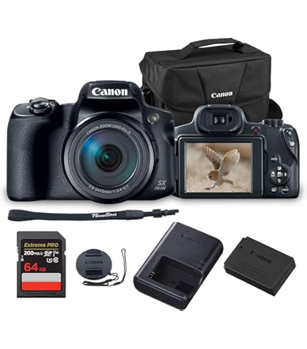 Amazon.com : Canon PowerShot SX70 HS Digital Camera (3071C001) +