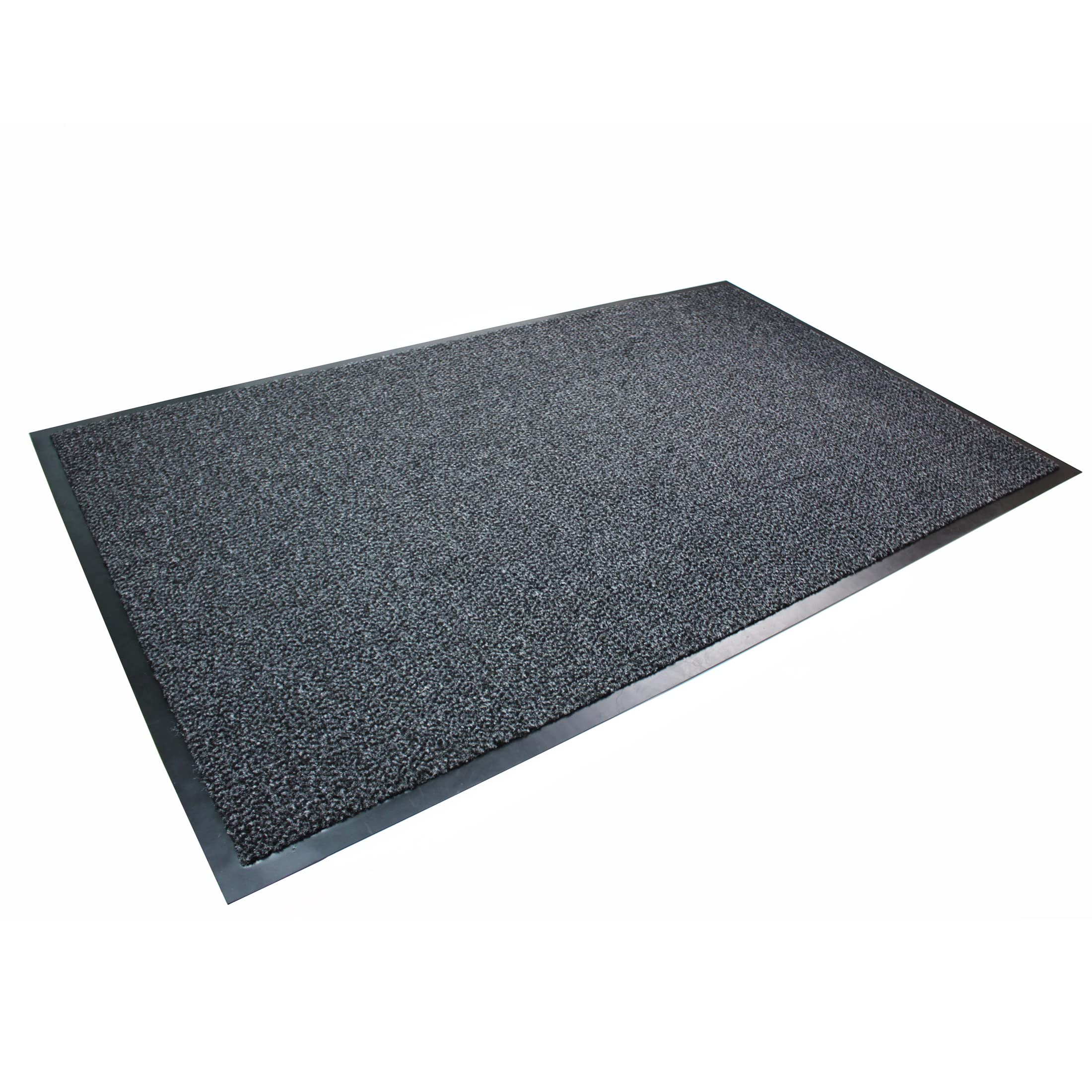 Ultralux Indoor Scraper Entrance Mat, 90cm x 150cm, Anti-Slip Vinyl Backed Door Mat with Absorbent Fibres, Grey, Indoor Use Doormat, Multiple Sizes