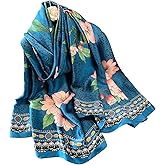 NUWEERIR Womens 100% Large Mulberry Silk Scarf Long Satin Scarf Fashion Lightweight Wraps