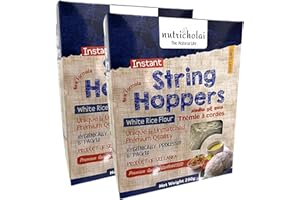String Hoppers | Instant White String Hoppers | 500g | Pack of Two Each 250g | Made with White Rice Flour