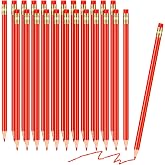 Sabary 24 Pcs Red Pencils with Eraser Back to School Pre Sharpened Pencil