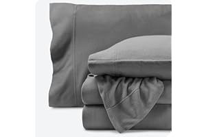 Bare Home Super Soft Fleece Sheet Set - Full Size - Extra Plush Polar Fleece, No-Pilling Bed Sheets - All Season Cozy Warmth (Full, Grey)
