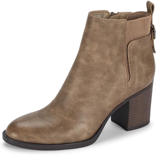 BareTraps LEXIS Women's Ankle Bootie - Crocodile Detail, Strap & Buckle, Leather Stacked Heel (2 Inch) - View #3