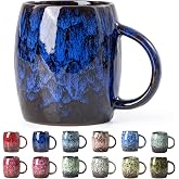 Deep Cobalt Ceramic Mug, 14oz Reactive Glaze Coffee Mug, Office Gift | Clear desk. Clear mind. Deep cobalt calm.