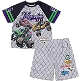 Monster Jam Athletic Mesh Baseball Jersey T-Shirt and Shorts Outfit Set Toddler to Big Kid Grave Digger Megalodon Digatron
