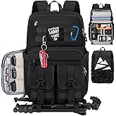 RAINSMORE Camera Bag Backpack for DSLR/SLR/Mirrorless Camera Bags for Photographers 15.6 Inch Waterproof Tactical Photography